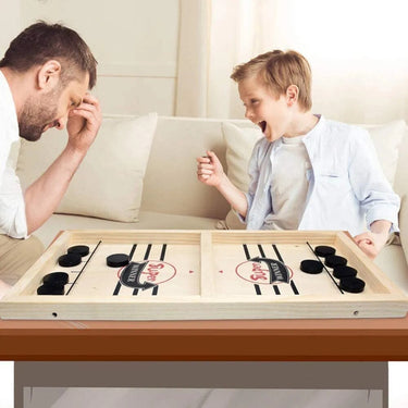 Ecotoys Sling Puck Mania | Velocidad y Tensión - Juego rápido de hockey con disco deslizante para toda la familia